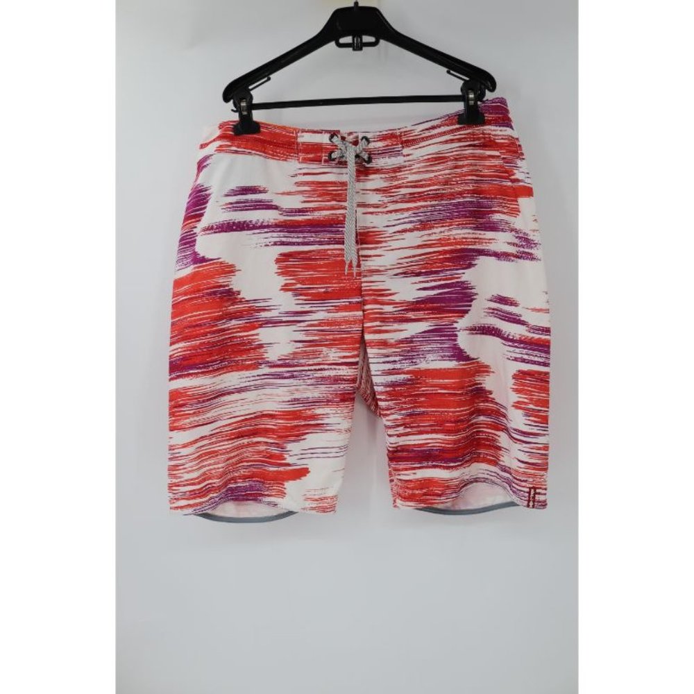 Tommy Bahama Orange Purple White Abstract Board Shorts - 38